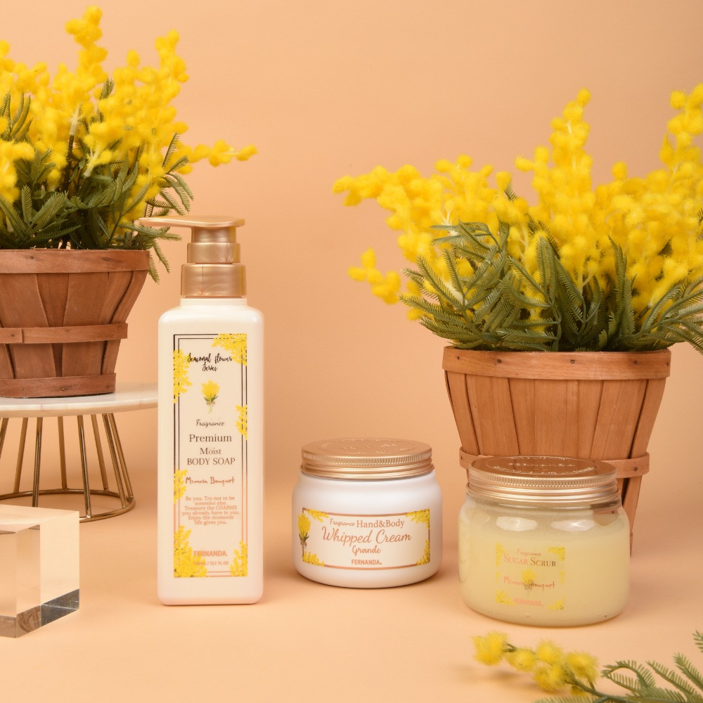フレグランスシュガースクラブグランデ（ミモザブーケ）/Fragrance Sugar Scrub Grande (Mimosa Bouquet)