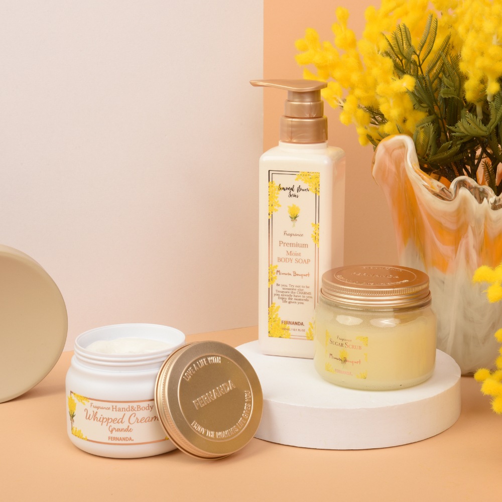 フレグランスシュガースクラブグランデ（ミモザブーケ）/Fragrance Sugar Scrub Grande (Mimosa Bouquet)