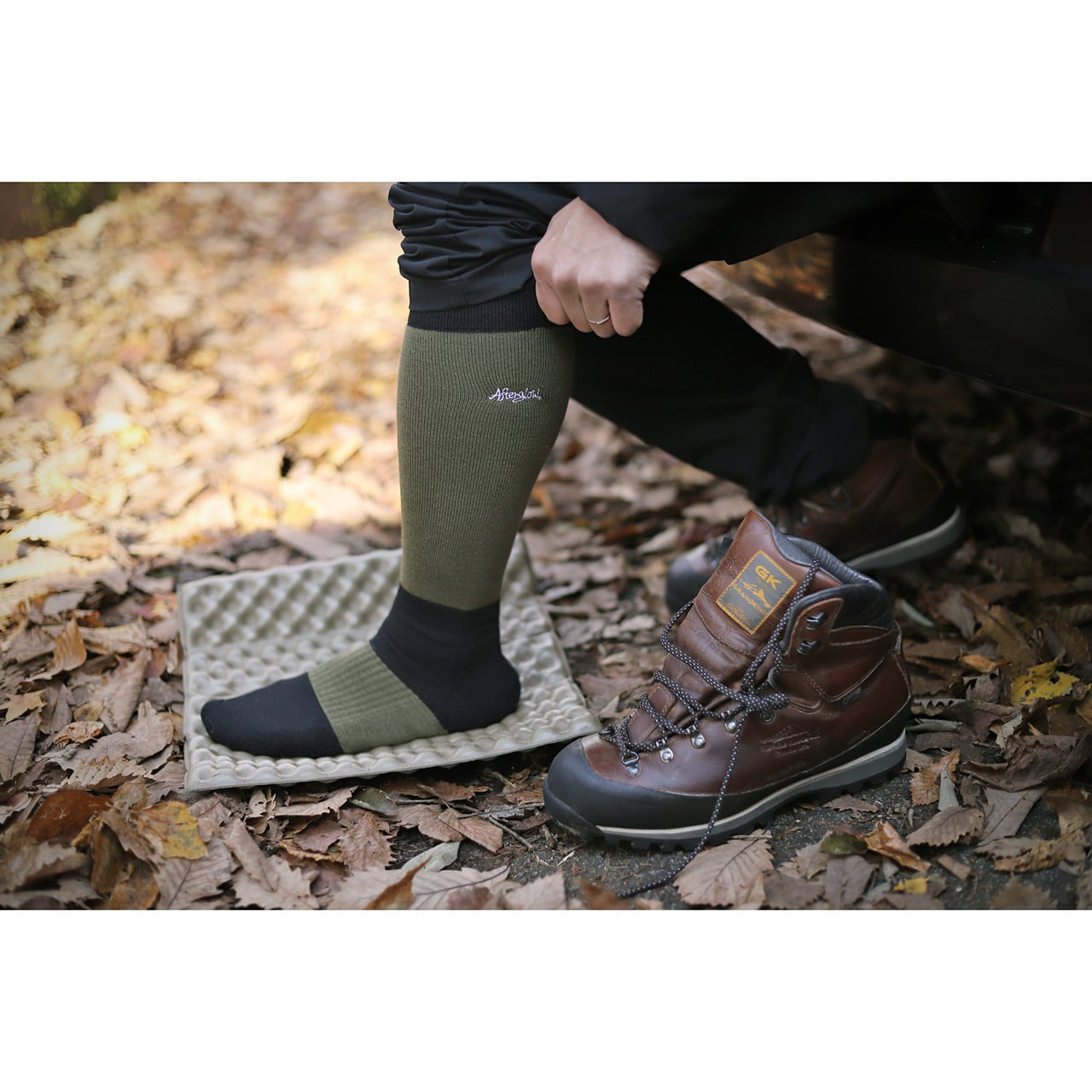 MERINO WOOL LONG SOCKS ALP（アフターグロー）