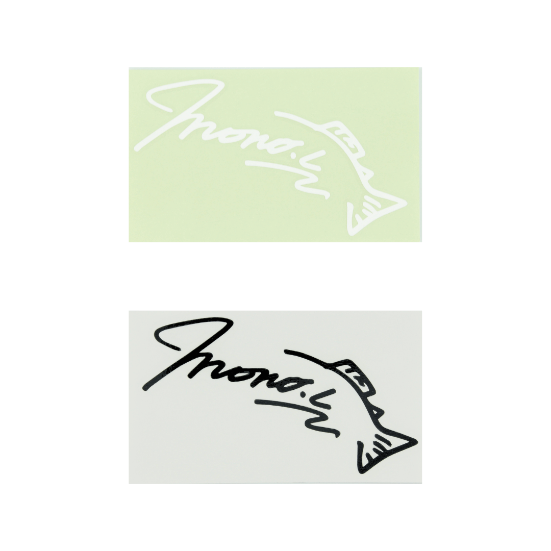 CUTTING  STICKER M（フィッシュロゴ）（モノクローム）