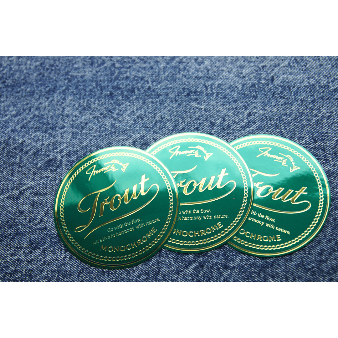3D TROUT STICKER（モノクローム）
