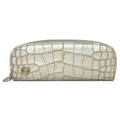 アクセソワ ドゥ マドモアゼル ポーチ ベージュホワイト ゴールド 20SA06003D ADMJ 小物入れ 美品 レザー 中古 Accesoires De Mademoisell 小物入れ ファスナ