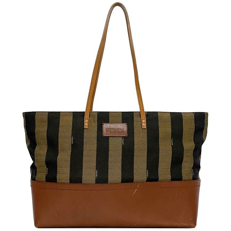 Fendi FFロゴ バッグ ブラウン/ブラック 楽天市場】フェンディ 8BR600 ジャガードファブリックxレザー