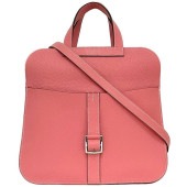 エルメス ２way バッグ アルザン 31 ピンク ローズアザレ 美品 ハンドバッグ ショルダーバッグ レザー トリヨンクレマンス 中古 Ｙ刻印 HERMES Ｐ金具 パラジウム金具 シンプル トート