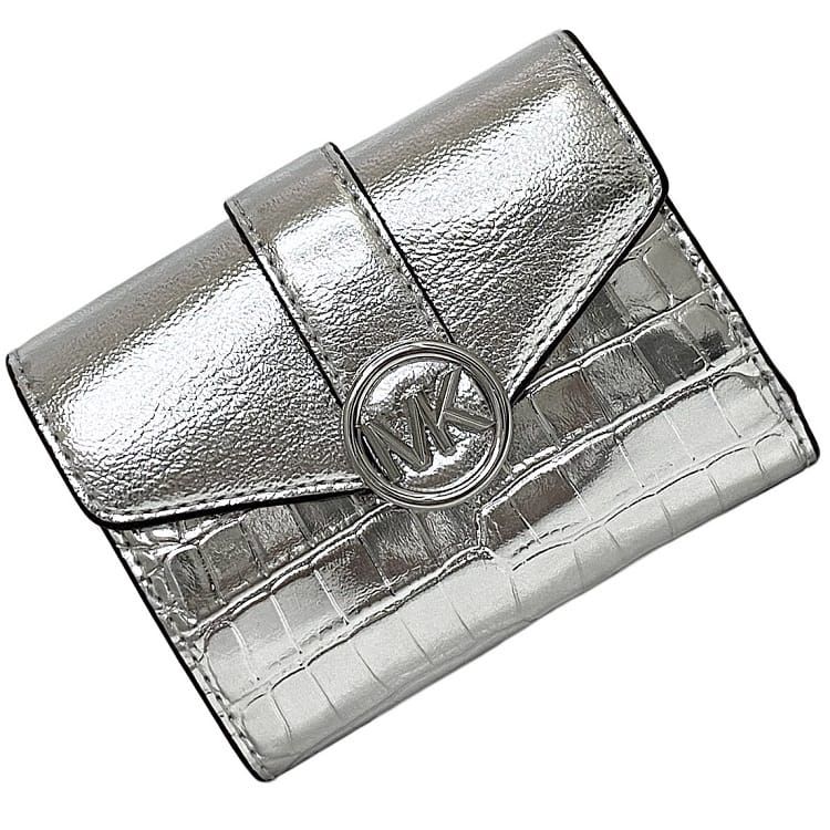 MICHAEL KORS ミニ財布 ホワイト/グレー 公式アウトレット】ミニ財布