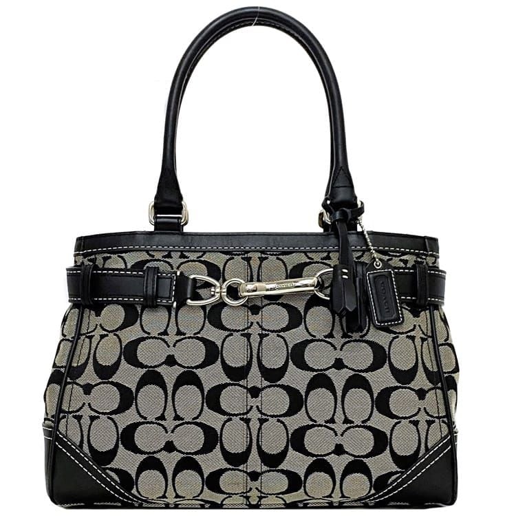 美品 coach コーチ バッグ シグネチャー 黒 バッグ（コーチ