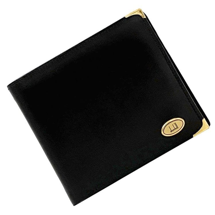 dunhill 二つ折り財布 黒 ワインレッド dunhill 二つ折り財布 黒 ワインレッド
