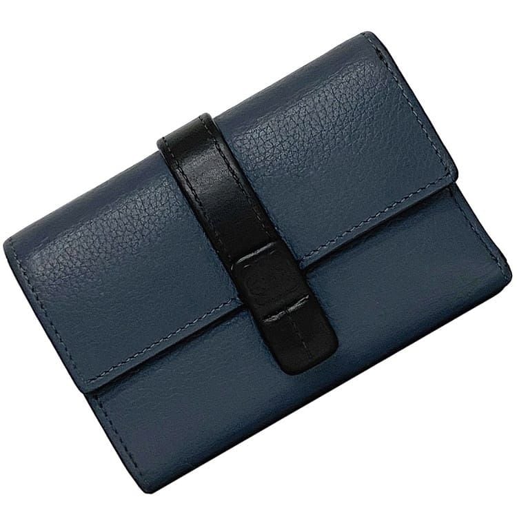 極美品 現行✨ロエベ アナグラム トライフォールドウォレット 三つ折り