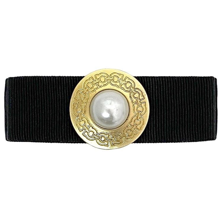 サルヴァトーレ フェラガモ バレッタ ec-22109 ブラック ゴールド