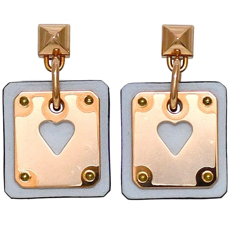 エルメス ピアス アス ドゥクール f-22435 ピンクゴールド ライトブルー エルメス ピアス アス ドゥクール f-22435 ピンクゴールド ライト