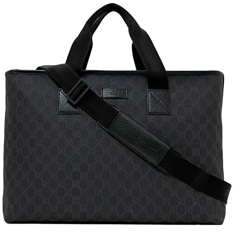 グッチ 2way バッグ f-22497 ブラック グレー GGスプリーム 162785 美