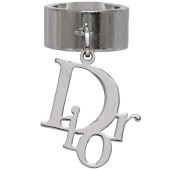 クリスチャン ディオール リング ec-22798 シルバー 指輪 JP10号 メタル 中古 Christian Dior ロゴ 銀色 ヴィンテージ ジュエリー アクセサリー スイング レディース 幅