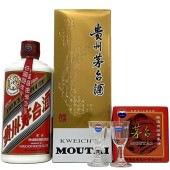 マオタイ酒 天女ラベル 貴州茅台酒 白酒 未開封 未開栓 内容量 500ml アルコール度数 43度 酒 中国 蒸留酒 茅台酒 箱付き 天女 グラス付き ec-23131 コレクション 贈り物にも 古