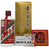 マオタイ酒 天女ラベル 貴州茅台酒 白酒 未開封 未開栓 内容量 500ml アルコール度数 43度 酒 中国 蒸留酒 茅台酒 箱付き 天女 グラス付き ec-23132 コレクション 贈り物にも ペ
