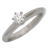 ティファニー リング ソリティア ダイヤリング f-23453 指輪 JP6号 PT950 プラチナ ダイヤモンド 中古 7404**** TIFFANY&Co. ダイヤ ジュエリー 宝石 エンゲージ