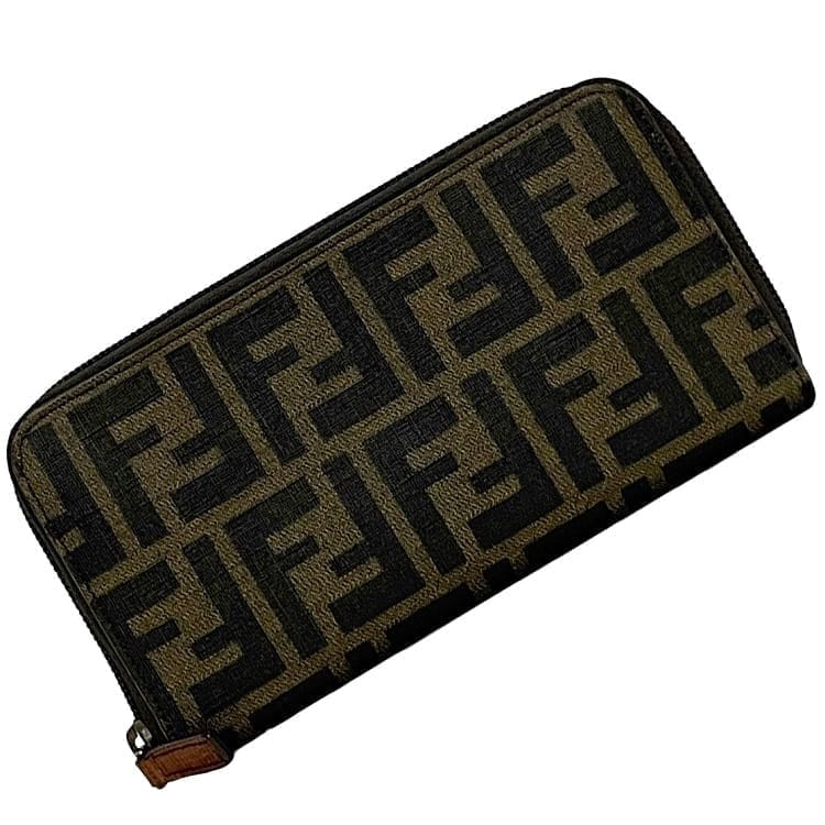 まぁ❤️未使用■FENDI 長財布．ズッカ　ズッキーノ　FF金具　ブラック 未使用に近い】FENDI ズッカ ズッキーノ FFロゴ エナメル ブラック