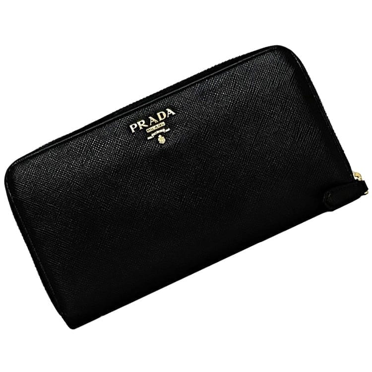 ✨️美品✨️ PRADA ラウンドファスナー 長財布 サフィアーノレザー 黒 ブラック サフィアーノレザー ジップアラウンド長財布 | PRADA