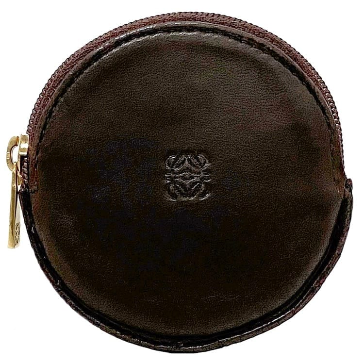 ロエベ　LOEWE コインケース　ビンテージ　小銭入れ　くろ　丸　ゴールド金具 ロエベ LOEWE コインケース ビンテージ 小銭入れ くろ 丸