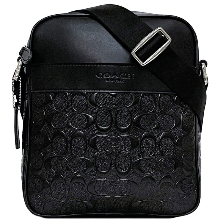 美品✨コーチ ショルダーバッグ シグネチャー PVC ロゴ金具 ブラック COACH - コーチ ショルダーバッグ PVC レザー 革 シグネチャー