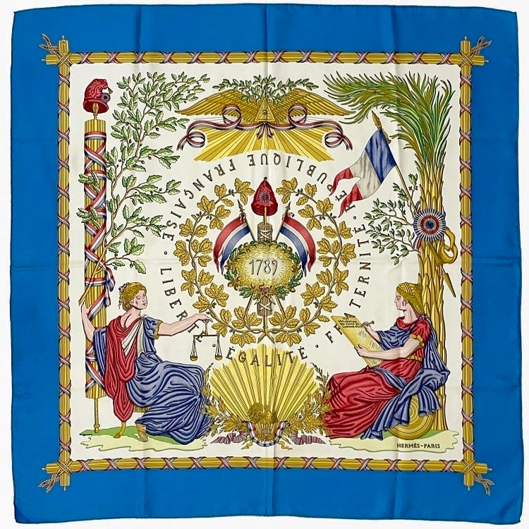 【HERMES/エルメス】カレ90 フランス革命 / スカーフ HERMES エルメス スカーフ カレ90 『LIBERTE EGALITE FRATERNITE