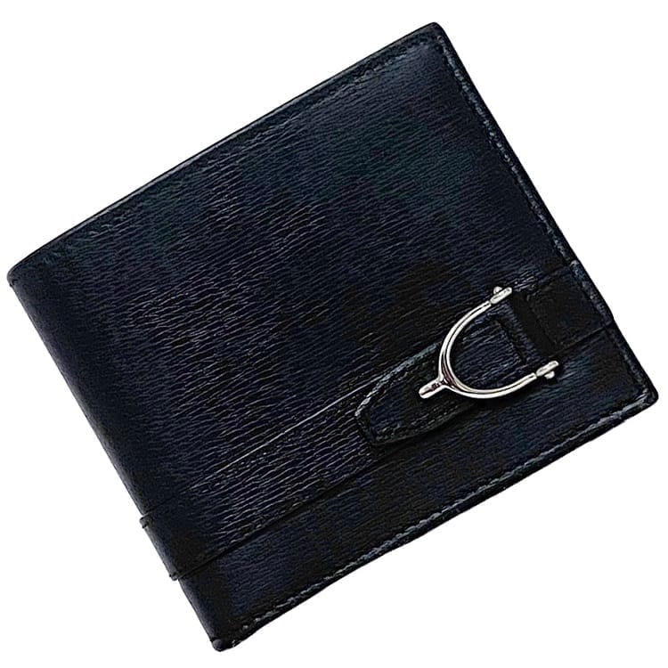 【 レア 】 GUCCI グッチ ホース ロゴ 財布 二つ折り ブラック 黒 グッチ 二つ折り 財布 ec-23715 ブラック ホースビット 295609