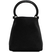 サルヴァトーレ フェラガモ ハンドバッグ ec-23752 ブラック ガンチーニ DV-21 242 7 美品 ナイロン レザー 中古 Salvatore Ferragamo ヴィンテージ 黒 シンプ