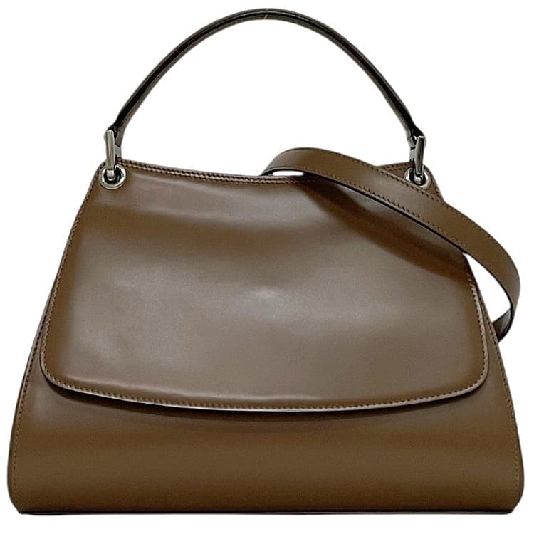 BALLY ダークブラウン レザー バッグ 保存袋付き 中古品 BALLY ダークブラウン レザー バッグ 保存袋付き 中古品 バリー
