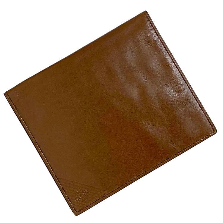 ロエベ 二つ折り 財布 ec-23798 ブラウン アナグラム 美品 札入