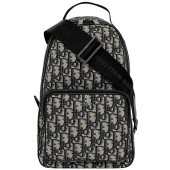 クリスチャン ディオール ボディバッグ ライダー ミニ スリングバッグ f-23992 ブラック ベージュ ネイビー オブリーク 1ESBO013YKY 美品 ジャガード キャンバス レザー 中古 2