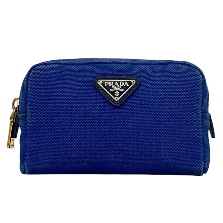 美品☆　プラダ　ハンドバッグ　アクセサリーポーチ　ナイロン　パープル PRADA プラダ アクセサリーポーチ パープル ナイロン ストラップ