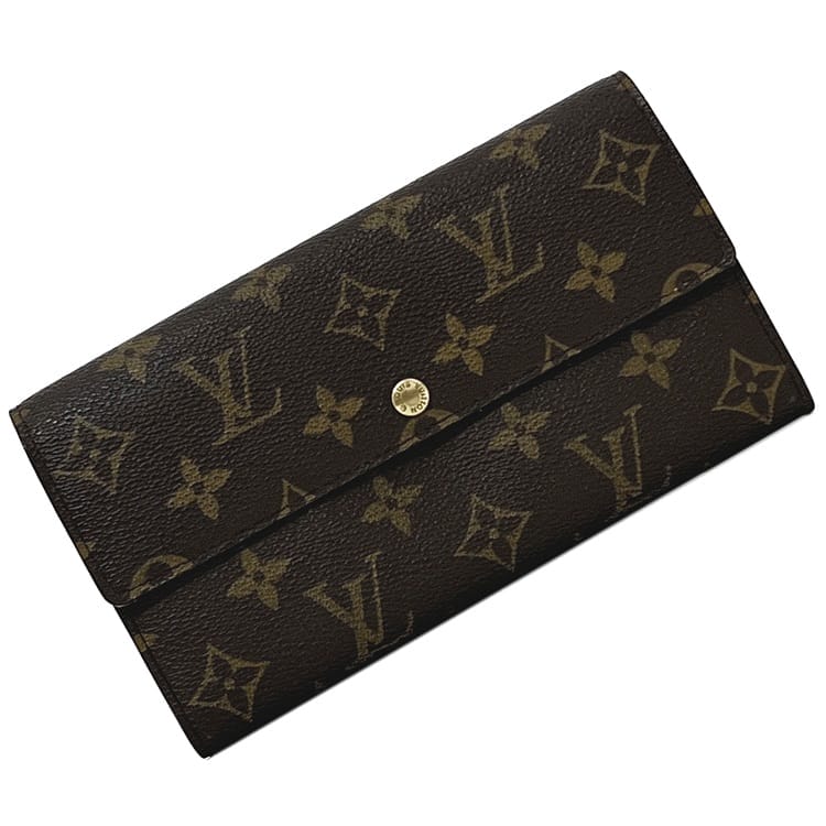 【美品】ルイヴィトン モノグラム ポルトモネ　クレディ　 二つ折り長財布 茶 ルイヴィトン モノグラム ポルトカルトクレディ 長財布 札入れ