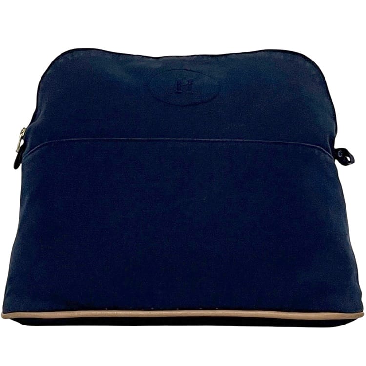 エルメス　ボリードポーチ　ネイビー　GM エルメス ポーチ GM ネイビー ボリード クラッチバッグ コットン