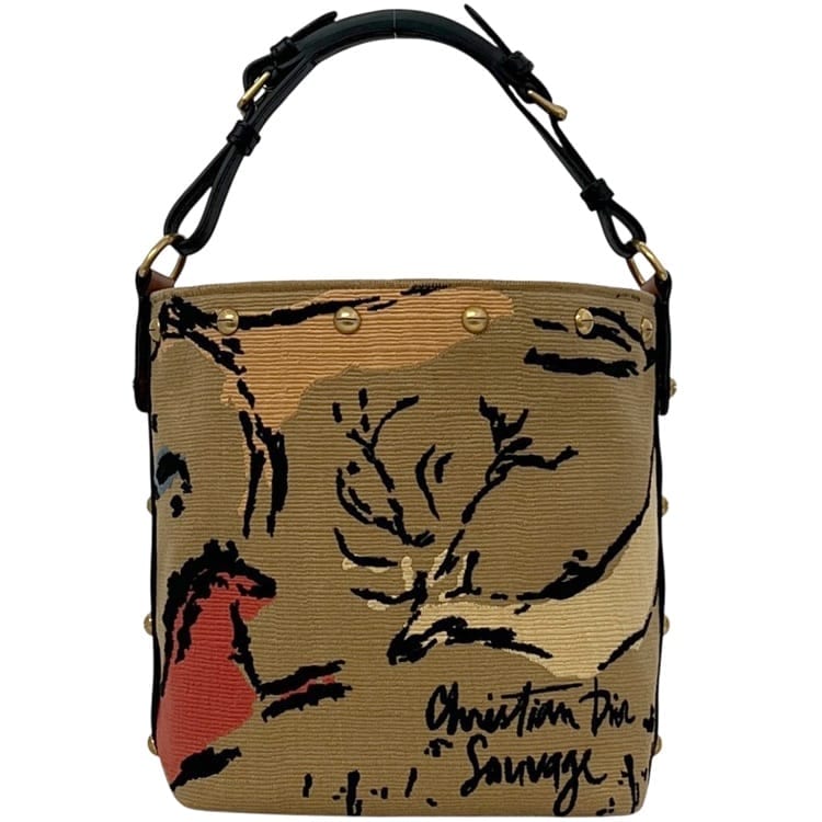 クリスチャン ディオール バケットバッグ ミディアム ベージュ