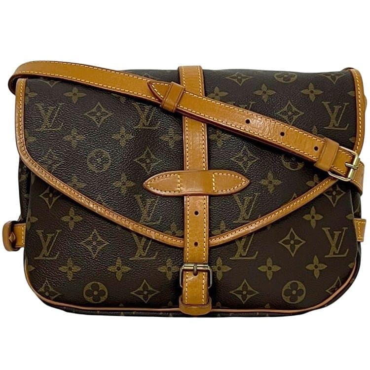 ルイ ヴィトン ショルダーバッグ ソミュール 30 ブラウン モノグラム