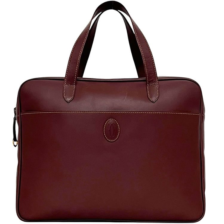 Cartier ヴィンテージ ビジネスバッグ ブリーフケース ボルドー マスト econext_1206-b4456y-o9b