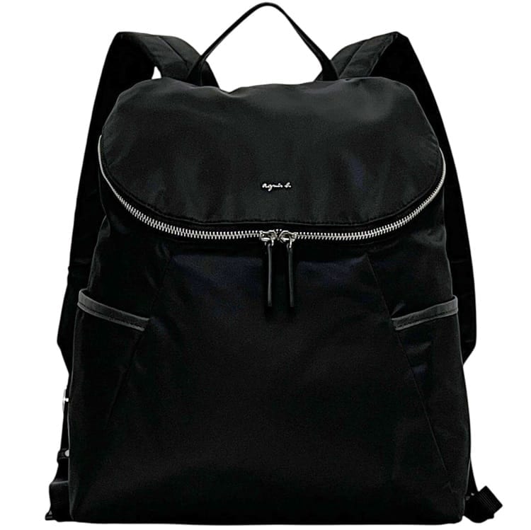 本日までの出品　超美品agnes b. アニエスベーリュック　ブラック アニエスベー リュック ブラック SNR-23 美品 ナイロン 中古 agnes b