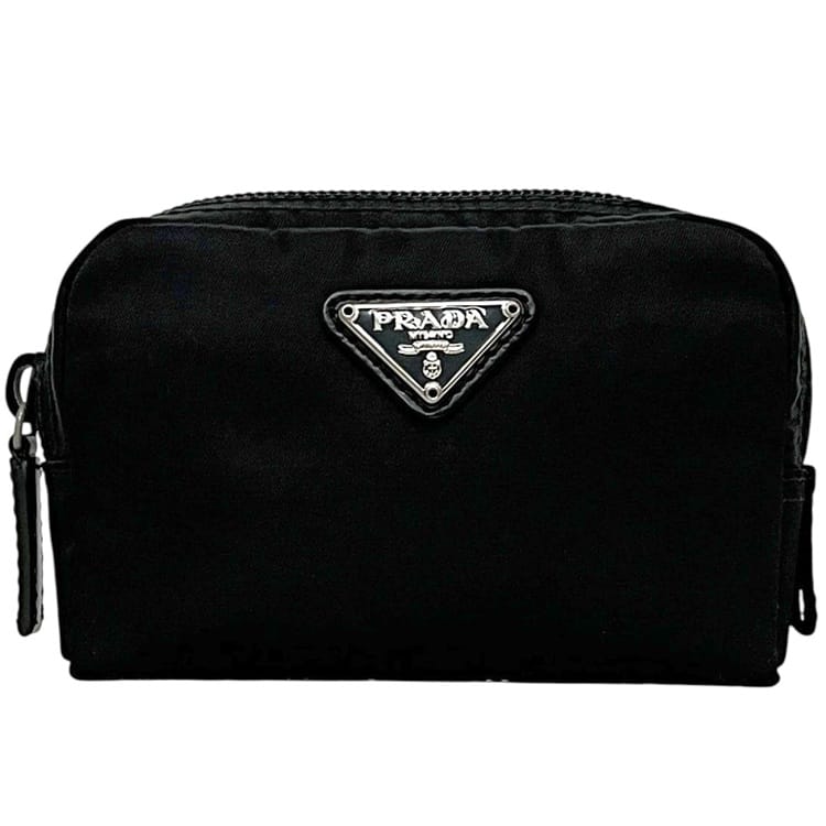 PRADA ナイロン MV339 ポーチ 小物入れ メイクポーチ ブラック プラダ ミニ ポーチ ブラック NERO ヴェラ MV339 美品 ナイロン 中古