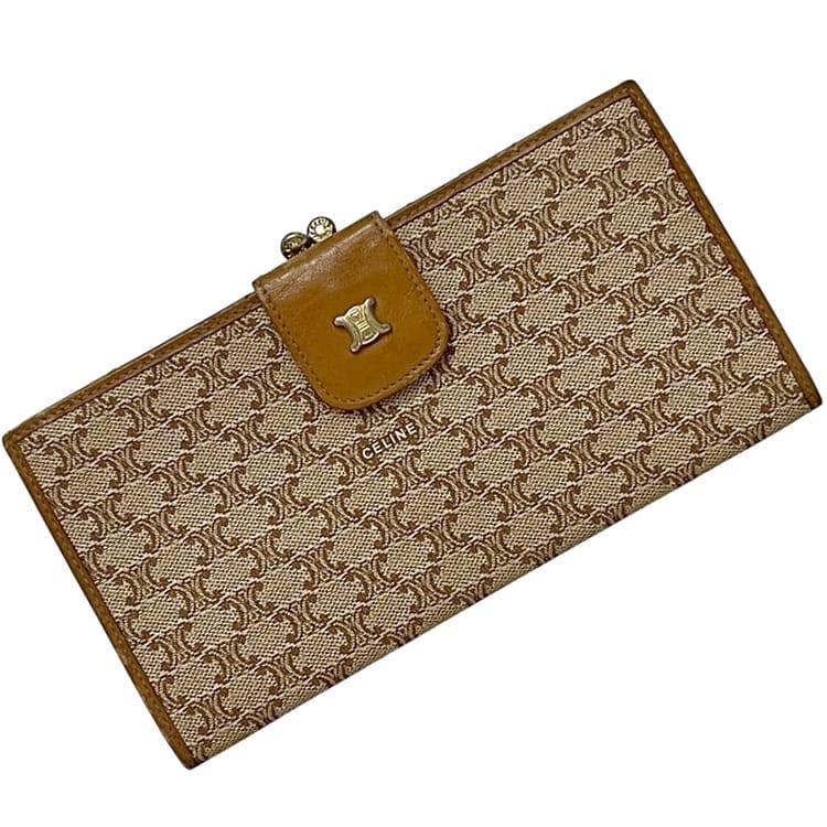 CELINE マカダム がま口 長財布 ロングウォレット CELINE - セリーヌ 