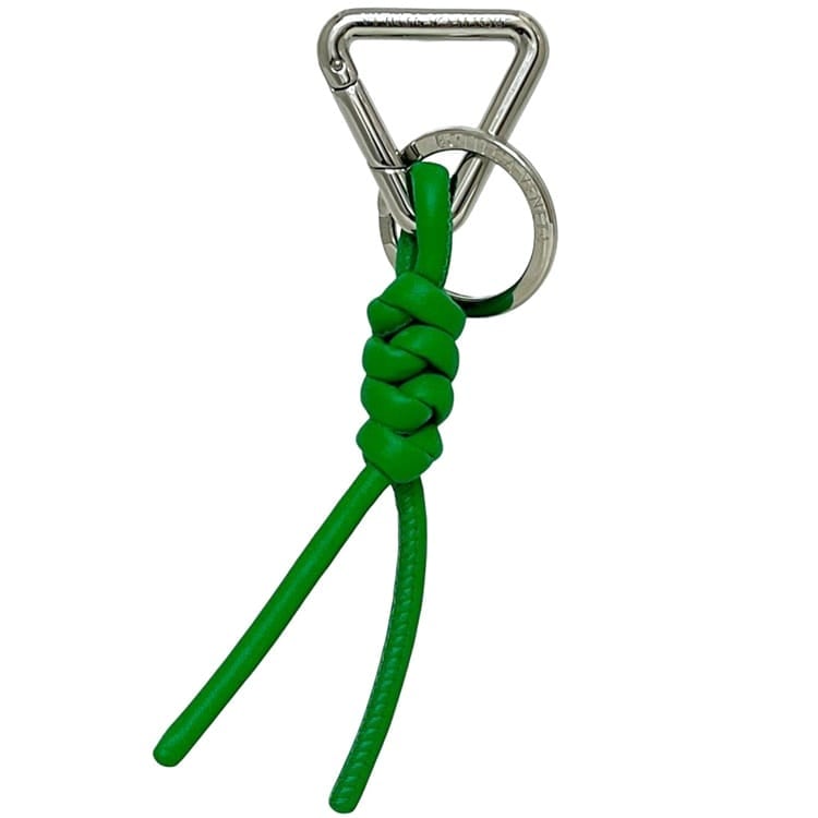 ボッテガヴェネタ トライアングル キーリング グリーン シルバー 美品