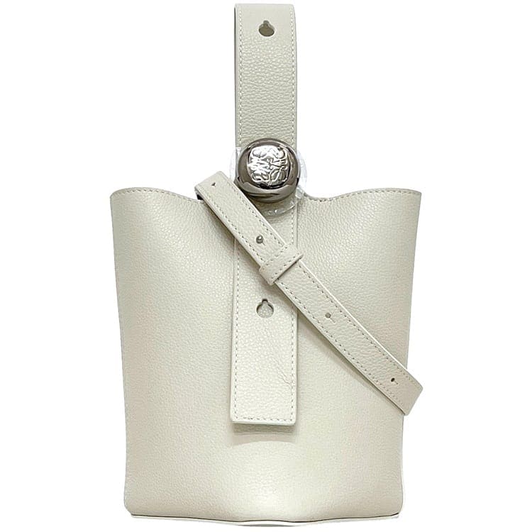 ロエベ 2way バッグ ペブルバケット ミニ ホワイト SOFT WHI ペブル 