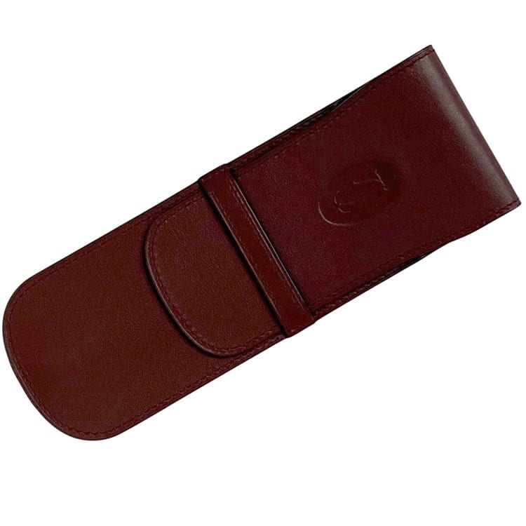 カルティエ ペンケース ボルドー マスト 美品 レザー 中古 Cartier