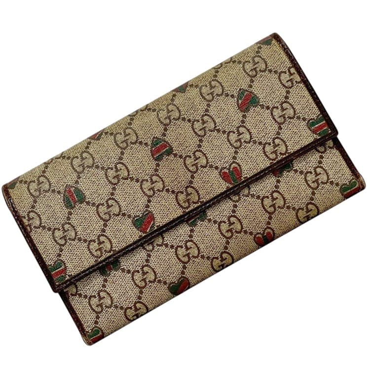 美品✨GUCCI シマ　ハートクレスト　長財布　ゴールドロゴ　ブラウン　Wホック 美品✨GUCCI シマ ハートクレスト 長財布 ゴールドロゴ ブラウン W