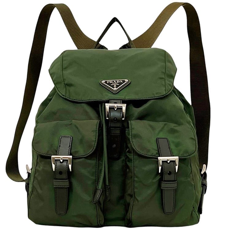 プラダ リュック カーキグリーン 緑 MILITARE ヴェラ VELA BZ6677 美品