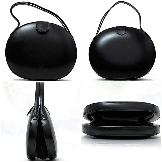 ロエベ ハンドバッグ f-22809 ブラック アナグラム 美品 カーフ レザー