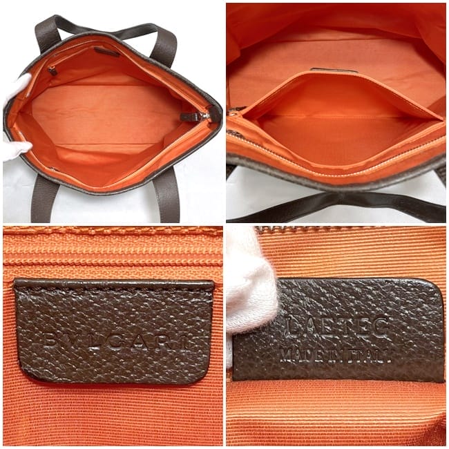 ブルガリ トートバッグ ロリータ ec-23120 ブラウン ロゴマニア 軽い