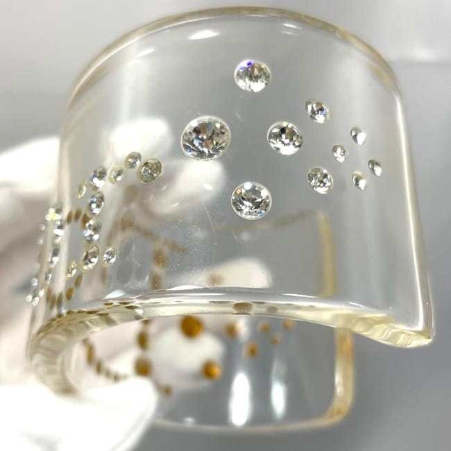 Christian Dior ディオール　クリアバングル　ラインストーン クリスチャンディオール Christian Dior ブレスレット ロゴ