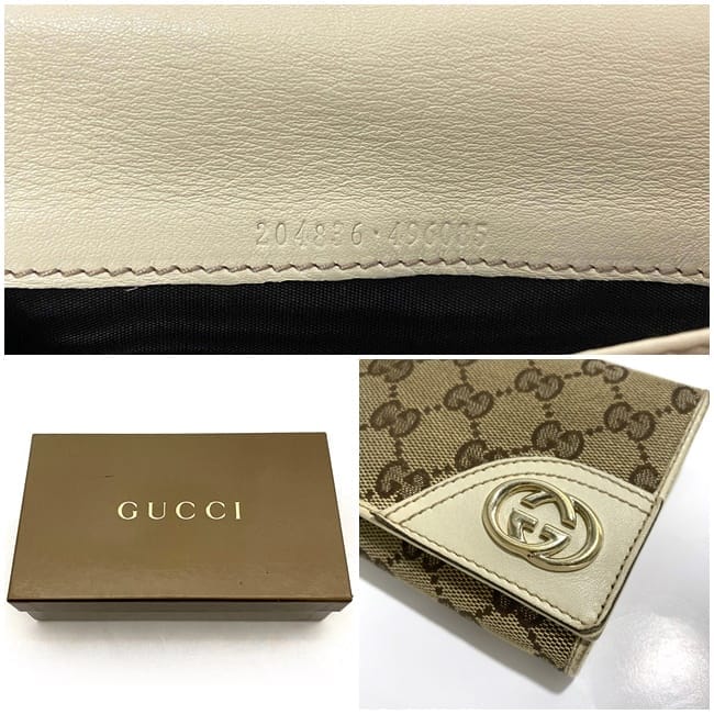 新品未使用　GUCCI グッチ　長財布　GG金具　人気のベージュカラー グッチ 長財布 GUCCI 308012 KQWFG 9643 ベージュ エボニー
