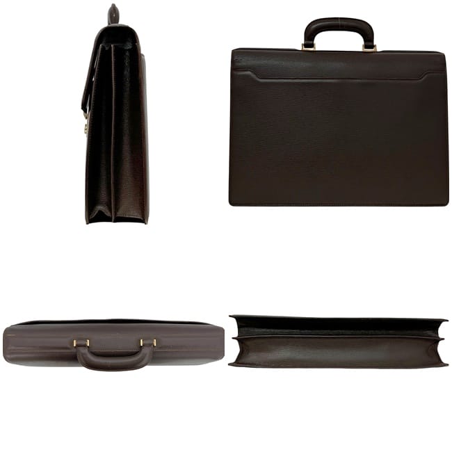 ロエベ ビジネスバッグ ブラウン アナグラム 美品 書類バッグ レザー