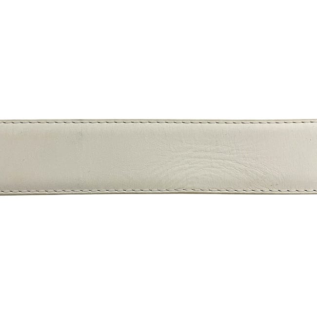 ロエベ ベルト ホワイト アナグラム 美品 ウエスト 85cm レザー 中古