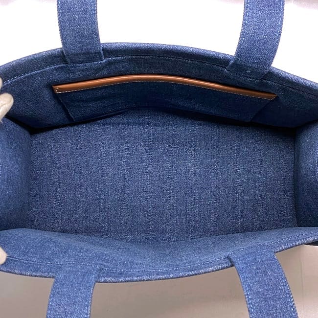 セリーヌ トートバッグ ラージカバ f-22494 ブルー 美品 トート